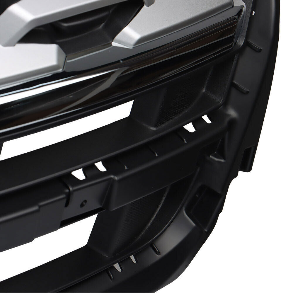 Front Upper Grille For 2018-2019 Ford Explorer Limited XLT Chrome&Black