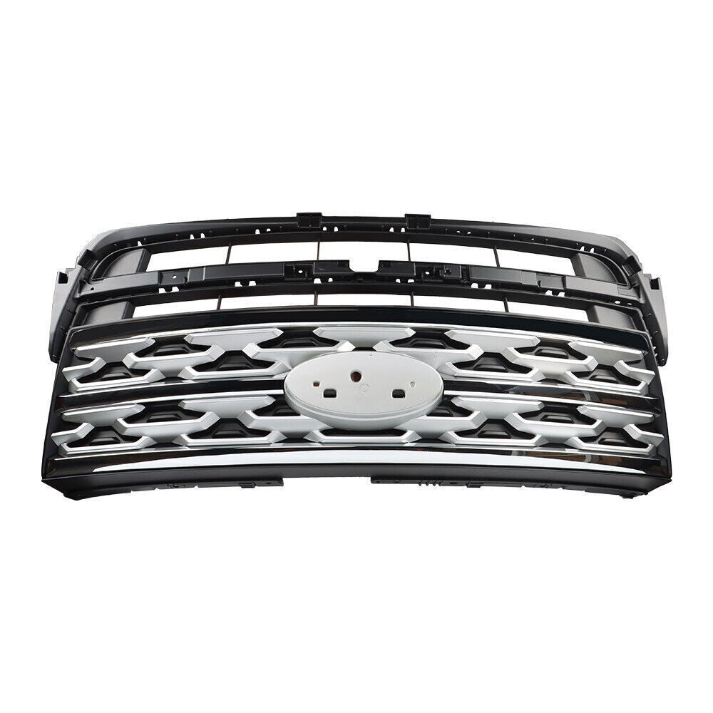 Front Upper Grille For 2018-2019 Ford Explorer Limited XLT Chrome&Black