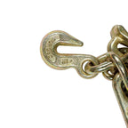 2× 5/16''x10' Transport Tow Chain J Hook Long Shank w/ Grab Hook G70
