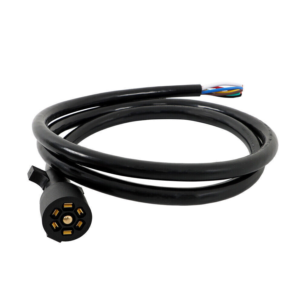 7-Pin Trailer Plug Cord Wire Cable 6 ft 7 Prong Trailer Light Wiring Connector