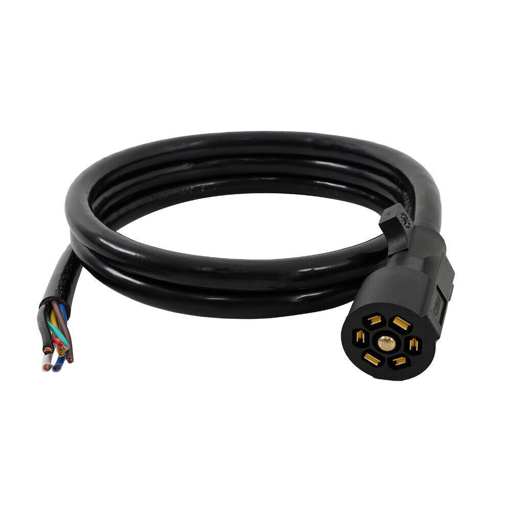 7-Pin Trailer Plug Cord Wire Cable 6 ft 7 Prong Trailer Light Wiring Connector