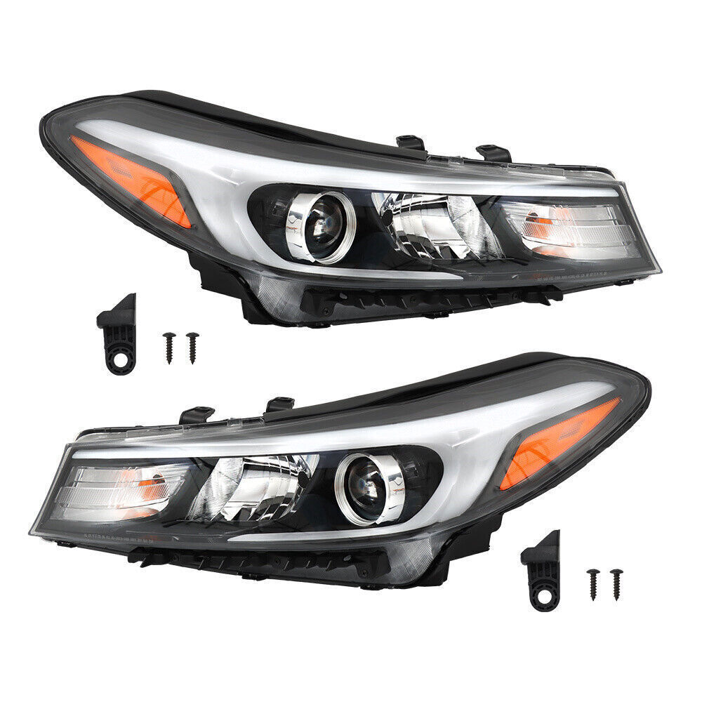 Right+Left Headlight For 2017-2018 Kia Forte Forte5 Halogen W/o LED