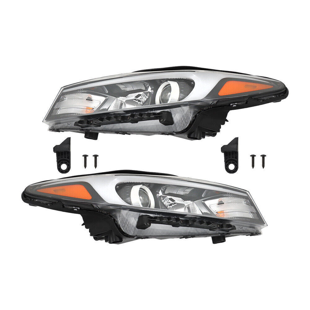 Right+Left Headlight For 2017-2018 Kia Forte Forte5 Halogen W/o LED