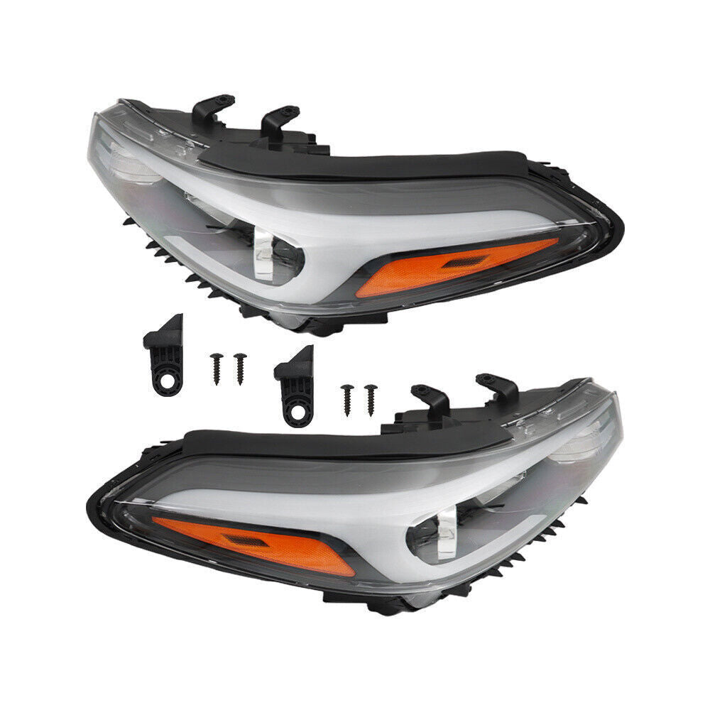 Right+Left Headlight For 2017-2018 Kia Forte Forte5 Halogen W/o LED