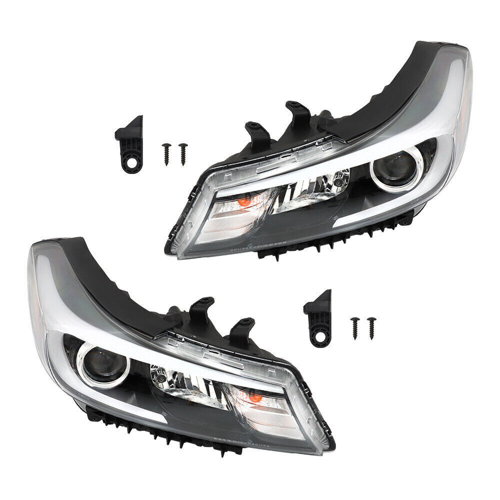 Right+Left Headlight For 2017-2018 Kia Forte Forte5 Halogen W/o LED