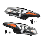 Right+Left Headlight For 2017-2018 Kia Forte Forte5 Halogen W/o LED