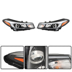 Right+Left Headlight For 2017-2018 Kia Forte Forte5 Halogen W/o LED