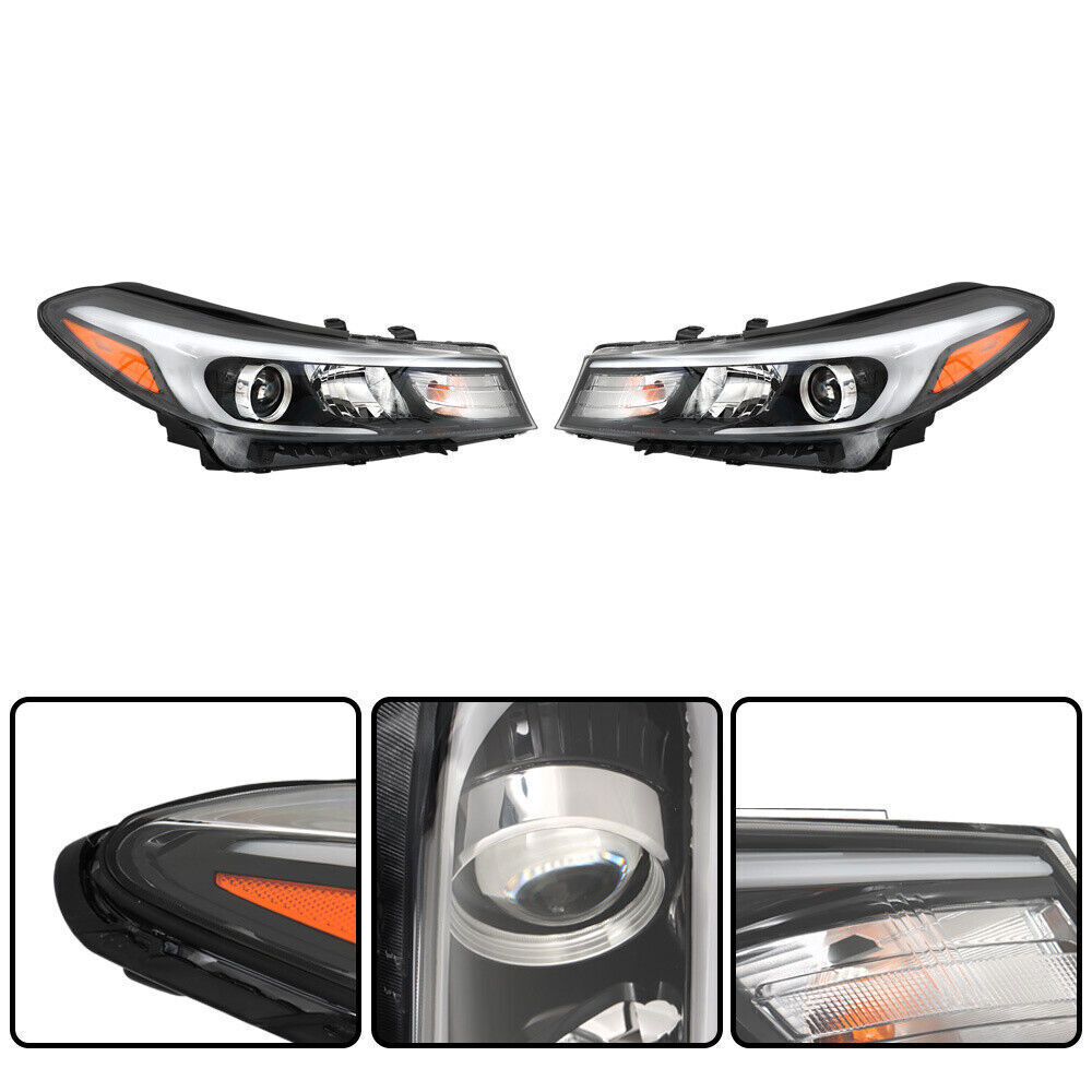 Right+Left Headlight For 2017-2018 Kia Forte Forte5 Halogen W/o LED