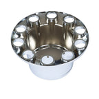 ABS Plastic Set of 4 Rear Chrome Wheel Axle Hub Cover Kit Semi 33MM Nut Covers