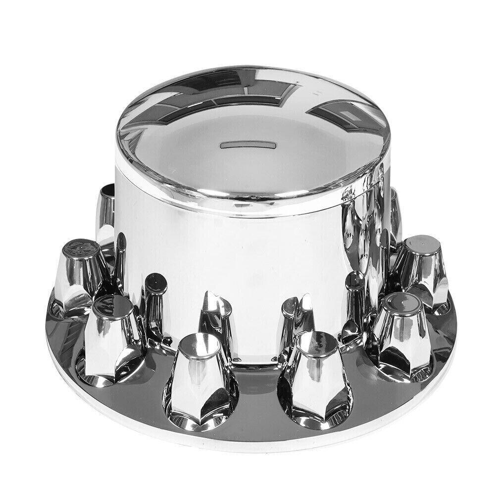 ABS Plastic Set of 4 Rear Chrome Wheel Axle Hub Cover Kit Semi 33MM Nut Covers
