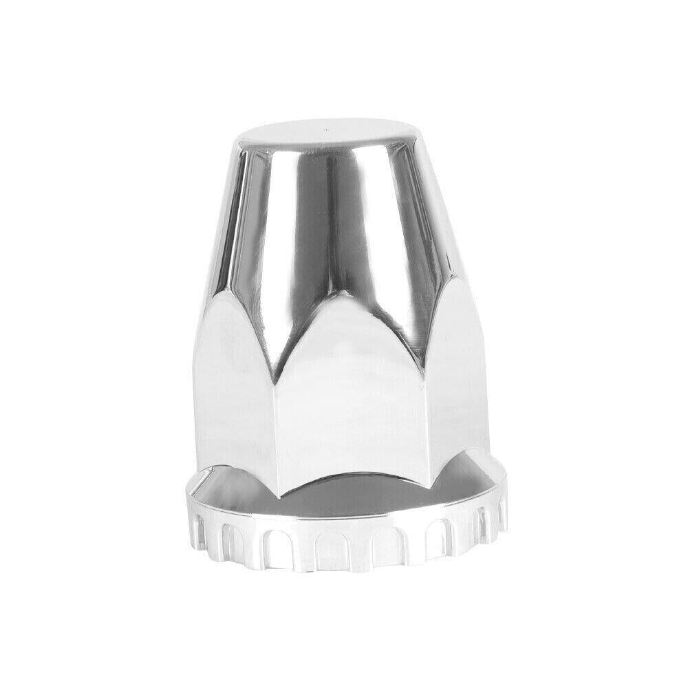 ABS Plastic Set of 4 Rear Chrome Wheel Axle Hub Cover Kit Semi 33MM Nut Covers