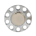 33mm Chrome Flat Top Complete Hub Cover Kit Lug Nut Wheel Axle Covers Semi Truck