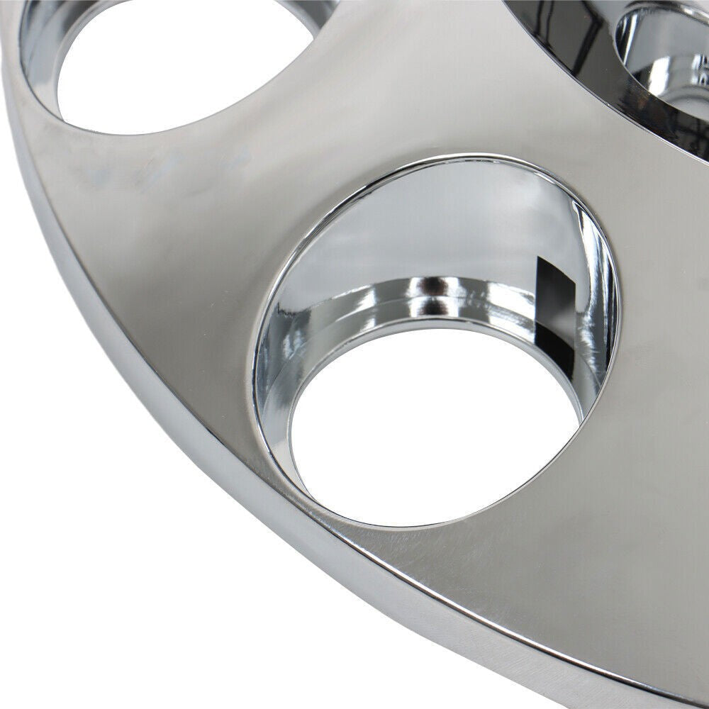 33mm Chrome Flat Top Complete Hub Cover Kit Lug Nut Wheel Axle Covers Semi Truck