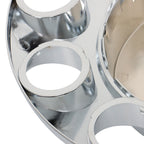33mm Chrome Flat Top Complete Hub Cover Kit Lug Nut Wheel Axle Covers Semi Truck