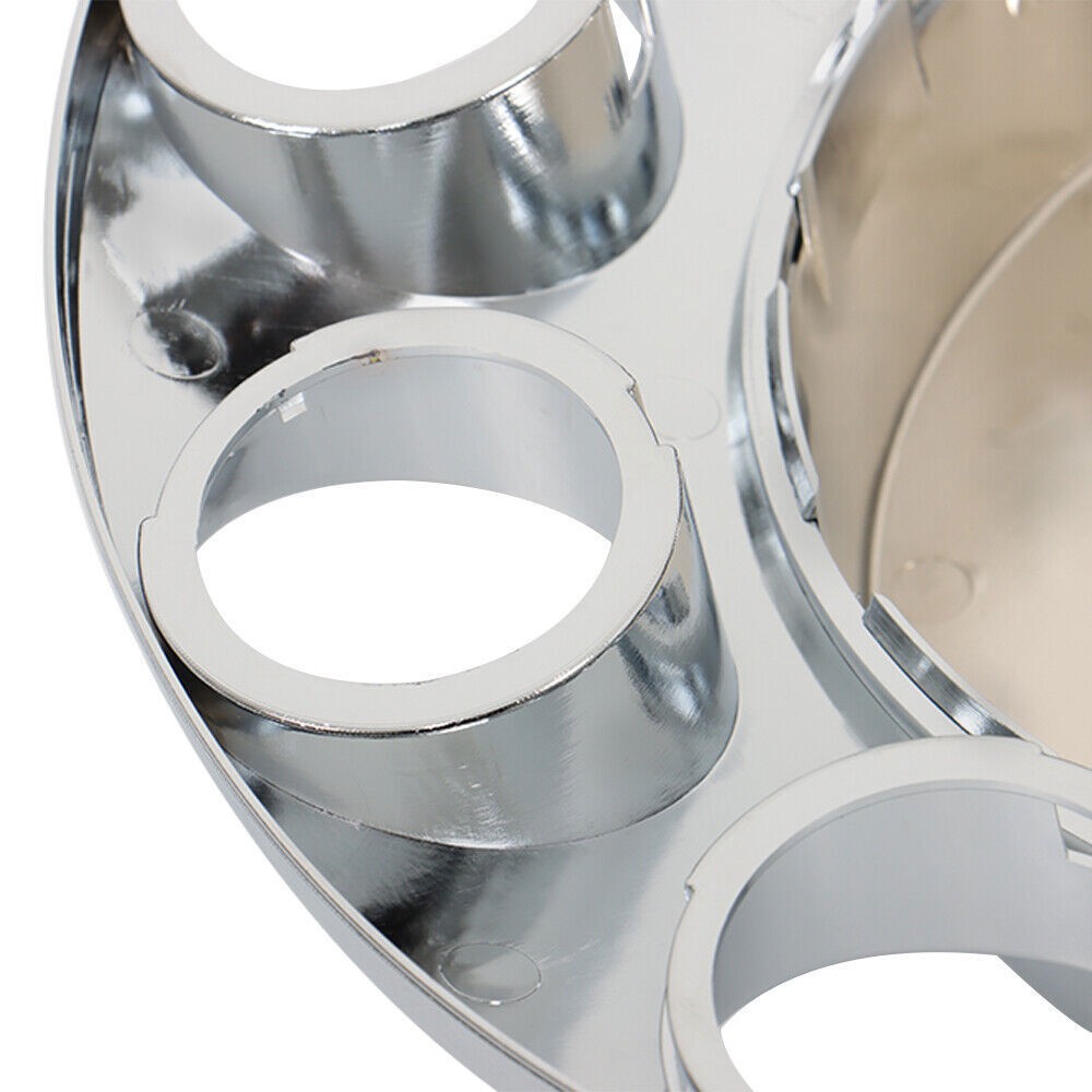 33mm Chrome Flat Top Complete Hub Cover Kit Lug Nut Wheel Axle Covers Semi Truck