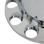 33mm Chrome Flat Top Complete Hub Cover Kit Lug Nut Wheel Axle Covers Semi Truck