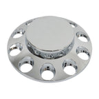 33mm Chrome Flat Top Complete Hub Cover Kit Lug Nut Wheel Axle Covers Semi Truck