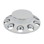 33mm Chrome Flat Top Complete Hub Cover Kit Lug Nut Wheel Axle Covers Semi Truck