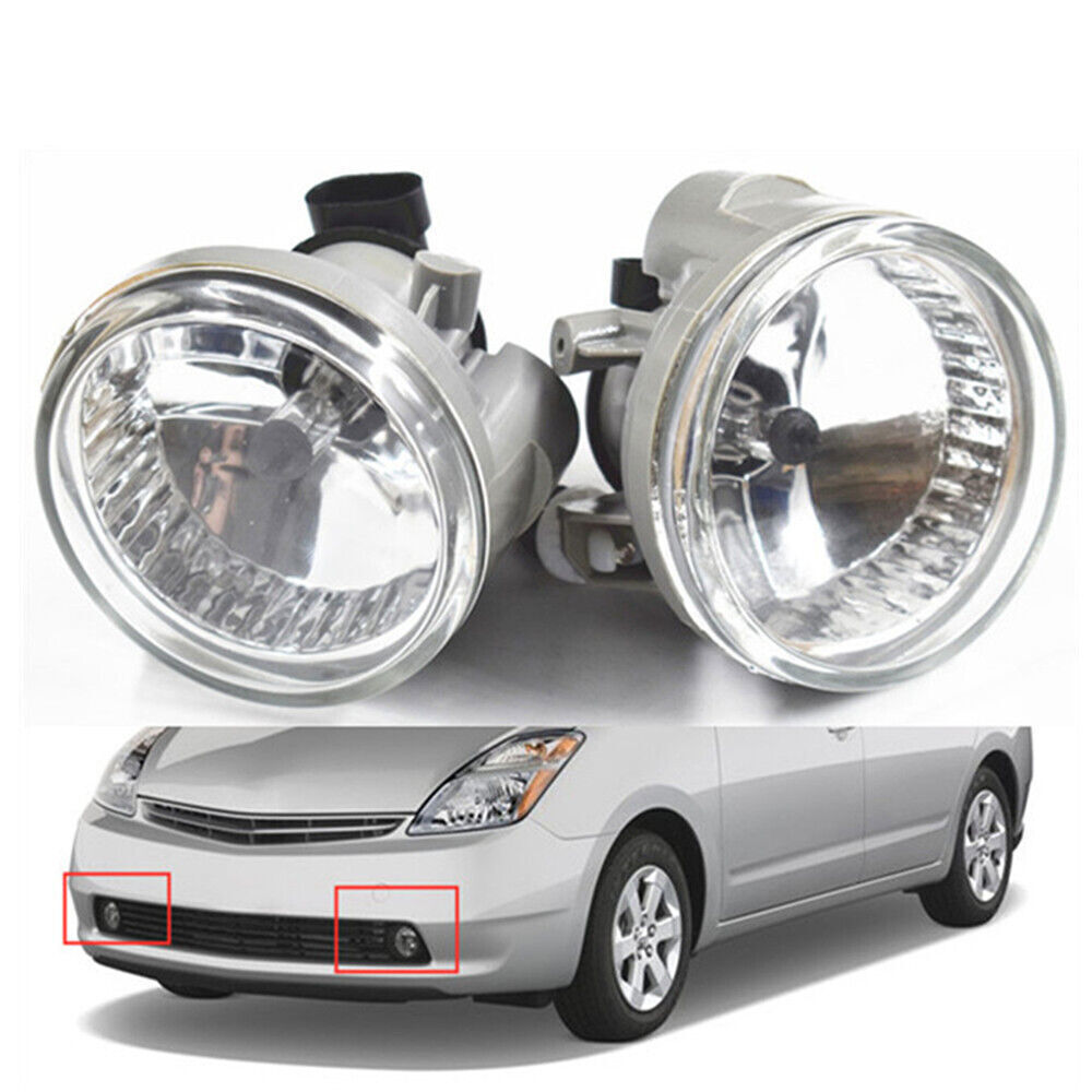 Bumper Fog Lights for 2004-2007 Toyota Highlander Echo Prius Clear Pair