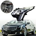 Left Headlight For 2018-2019 Cadillac XTS LED DRL Signal Chrome Clear
