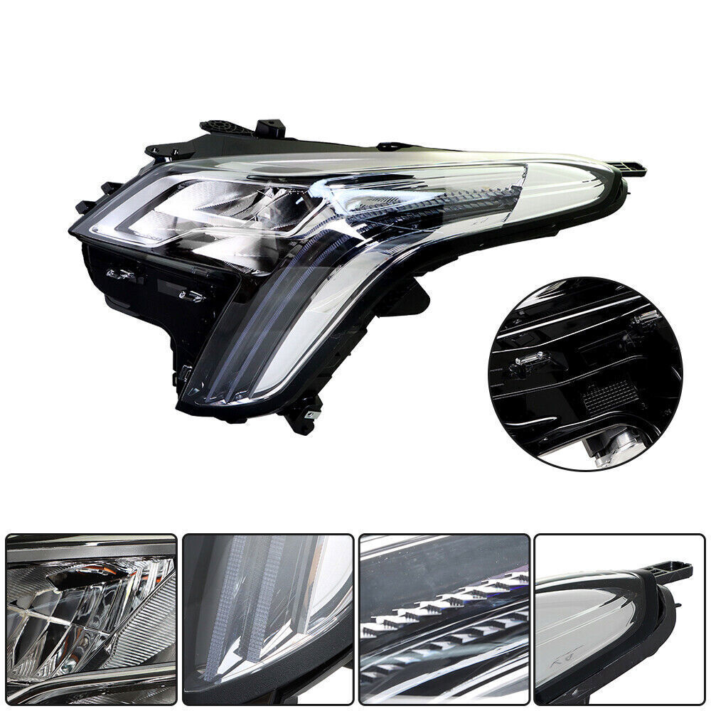 Left Headlight For 2018-2019 Cadillac XTS LED DRL Signal Chrome Clear