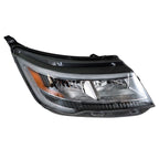 Right+Left Headlights For 2016-18 Ford Explorer Halogen W/LED DRL Chrome