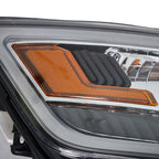 Right+Left Headlights For 2016-18 Ford Explorer Halogen W/LED DRL Chrome
