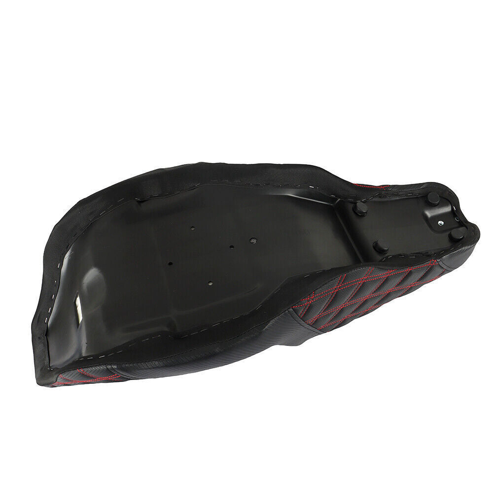 Red Lattice Stitch Step-Up Seat For Touring Road King Electra Street Glide 08+