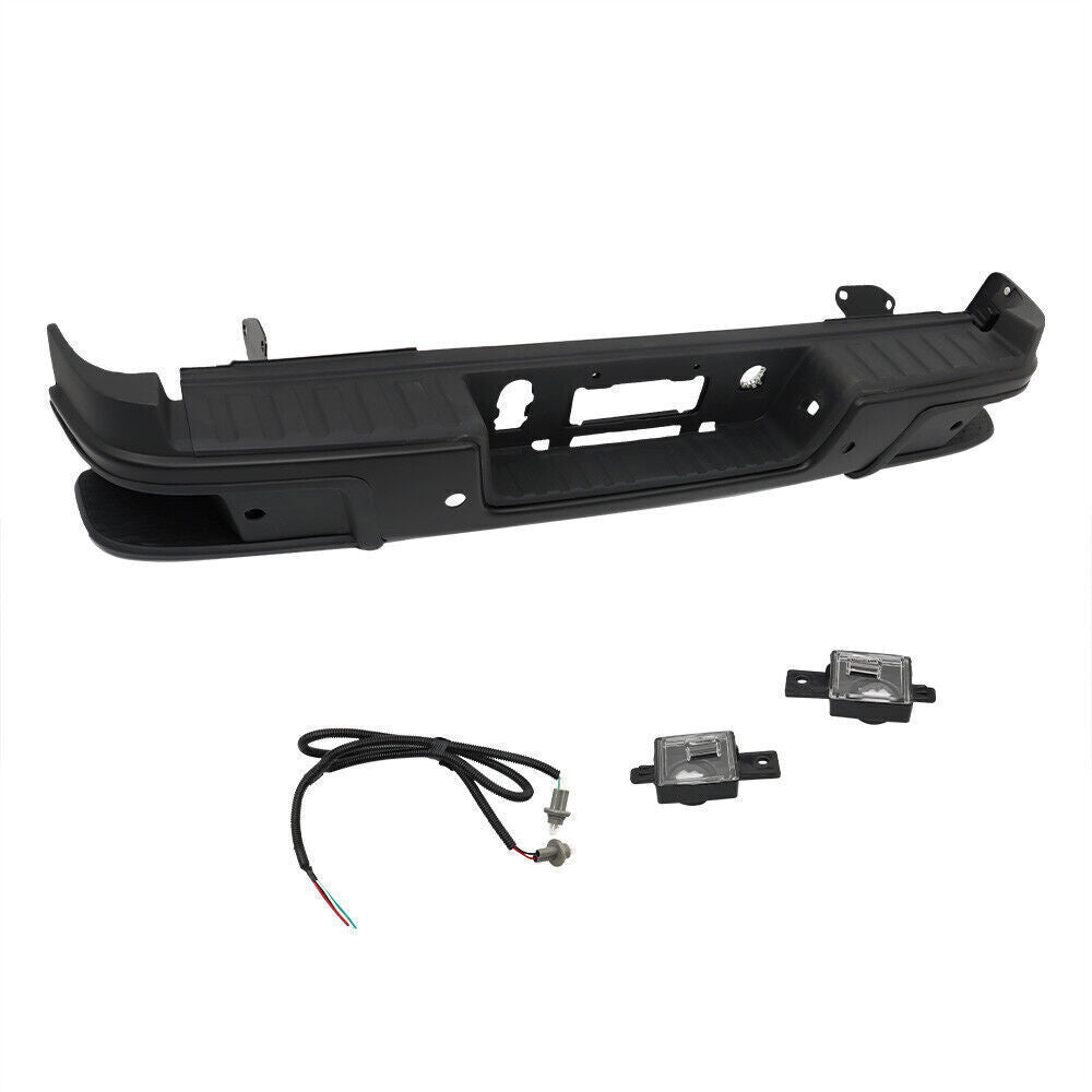 Rear Step Bumper Black For 2019-2021 Chevy Colorado W/Sensor Holes Steel