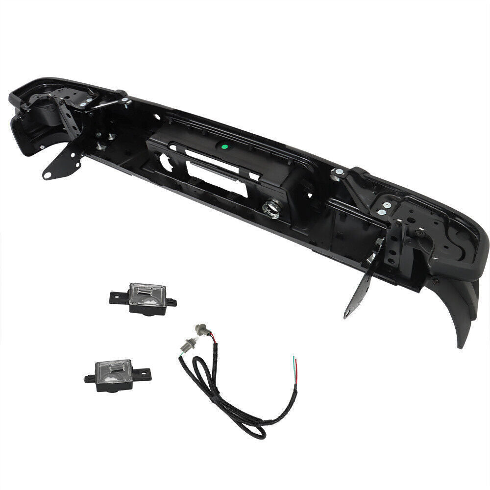 Rear Step Bumper Black For 2019-2021 Chevy Colorado W/Sensor Holes Steel