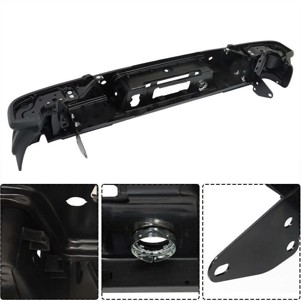 Rear Step Bumper Black For 2019-2021 Chevy Colorado W/Sensor Holes Steel