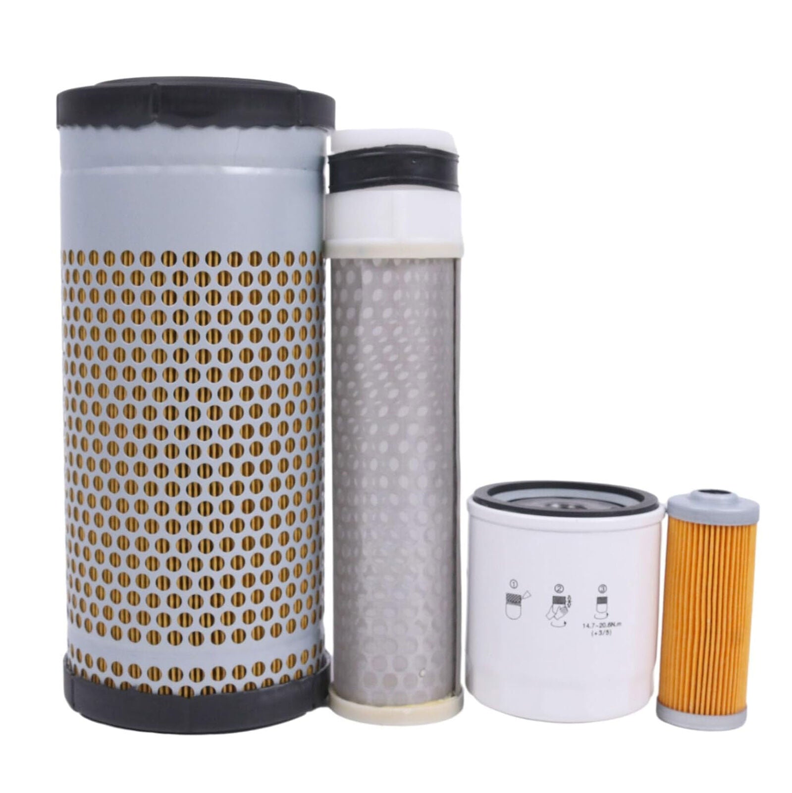 Service Filter Kit Compatible with Mahindra 3616 Tractors w/Gear Transmission