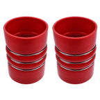 2PCS 4" x 6" Air Cooler Hump Hose with High Temp Silicone Material 4 Ply