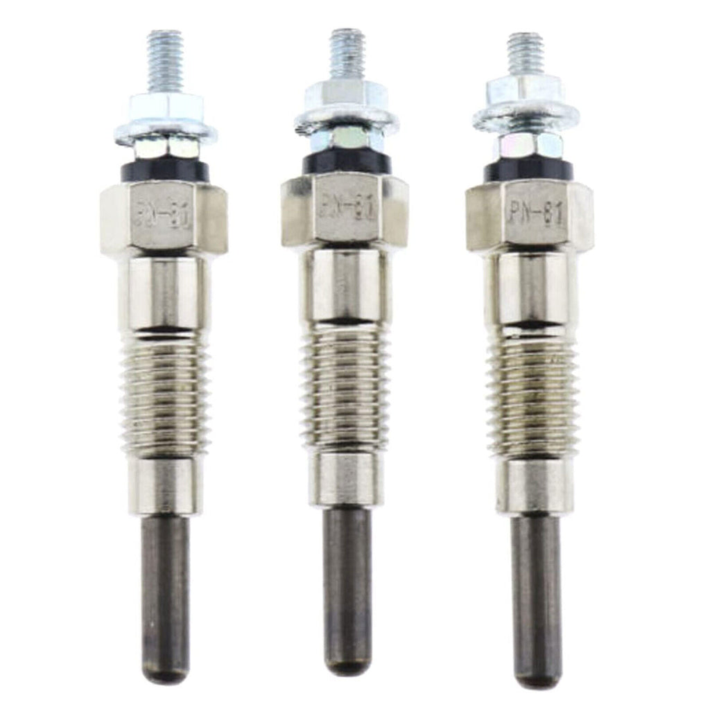 3PCS Glow Plugs 129795-77800 129155-77800 For Yanmar KE2D KE3A KE3D KE4A  KE4D