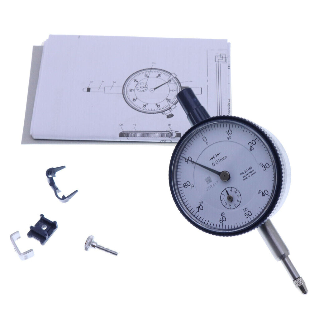 Dial Indicator 2046S 0-10mm X 0.01mm Grad For Mitutoyo Stem Lug Back Series 2