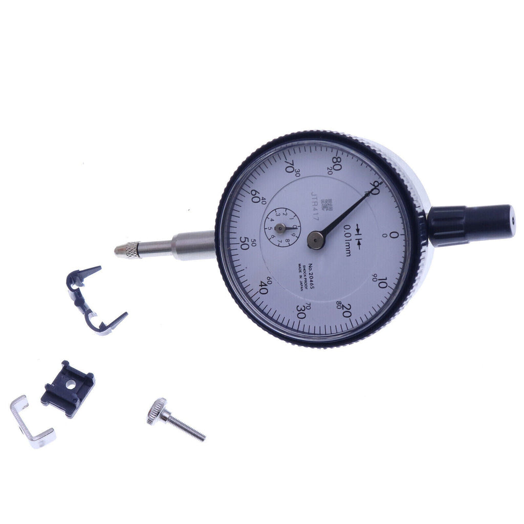 Dial Indicator 2046S 0-10mm X 0.01mm Grad For Mitutoyo Stem Lug Back Series 2