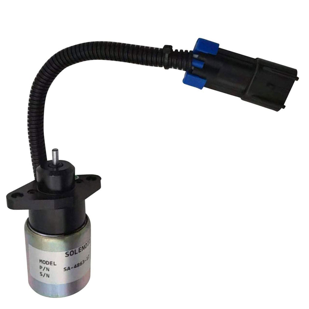 New 0175-12A5C9S Fuel Shutoff Solenoid SA-4863 Actuator for Kubota Engine 12V