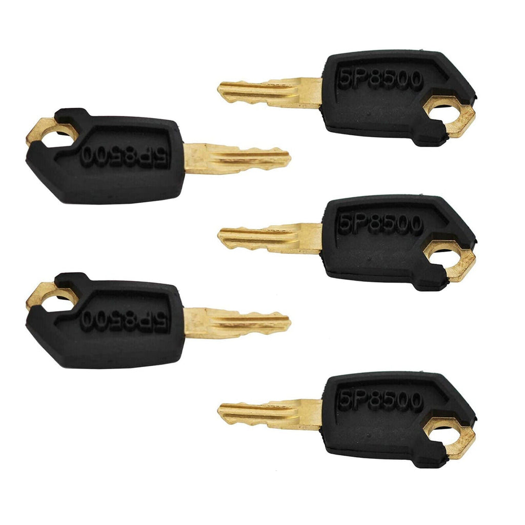 5X Ignition Keys with Key Chain 5P8500 For Caterpillar CAT Heavy Equipment