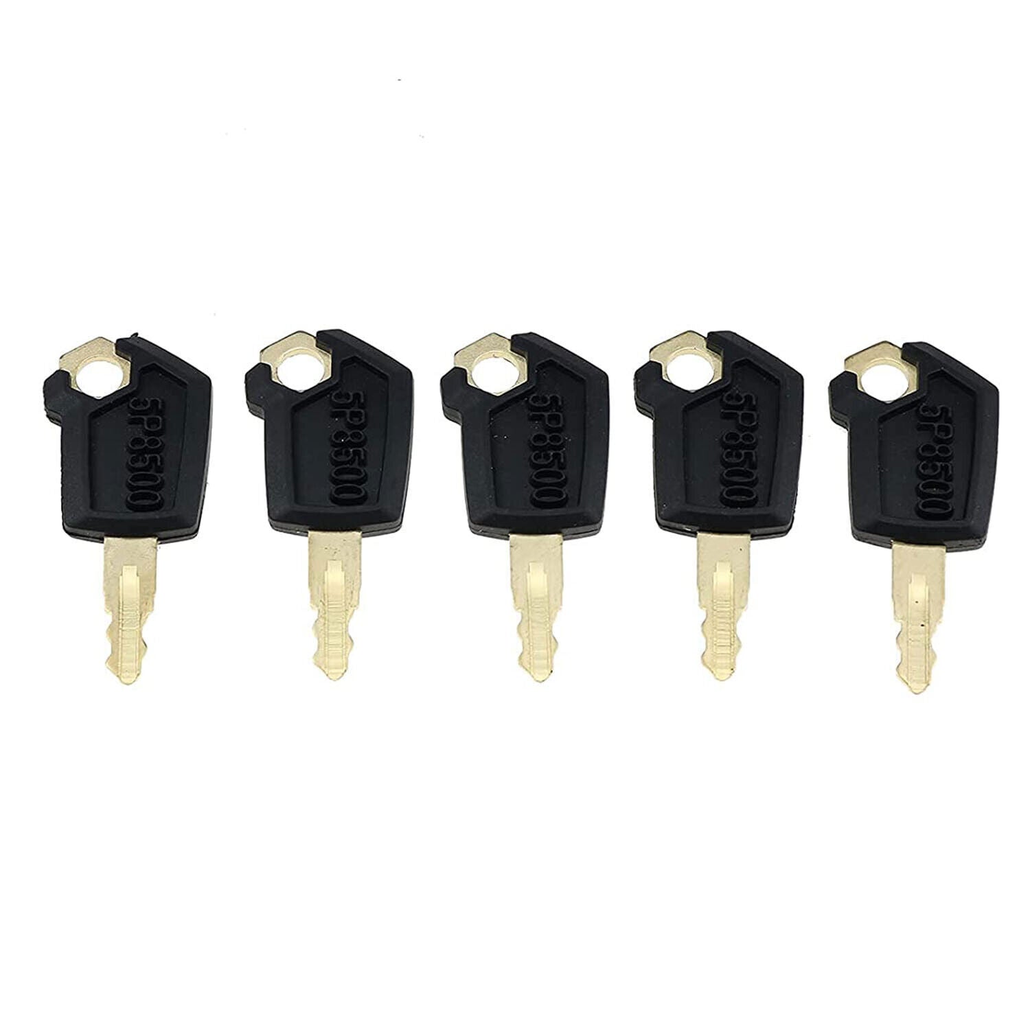 5X Ignition Keys with Key Chain 5P8500 For Caterpillar CAT Heavy Equipment