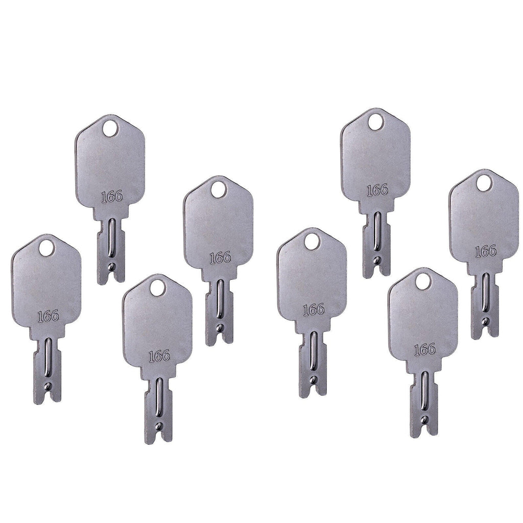 New 8X Ignition Keys166 For Dynapak,Gehl Skid Steers,Generic Forklift Ignitions