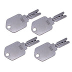 4PCS Ignition Keys 166 For Cat Forklifts 6T-2663,Daewoo Skid Steers 430 440 450