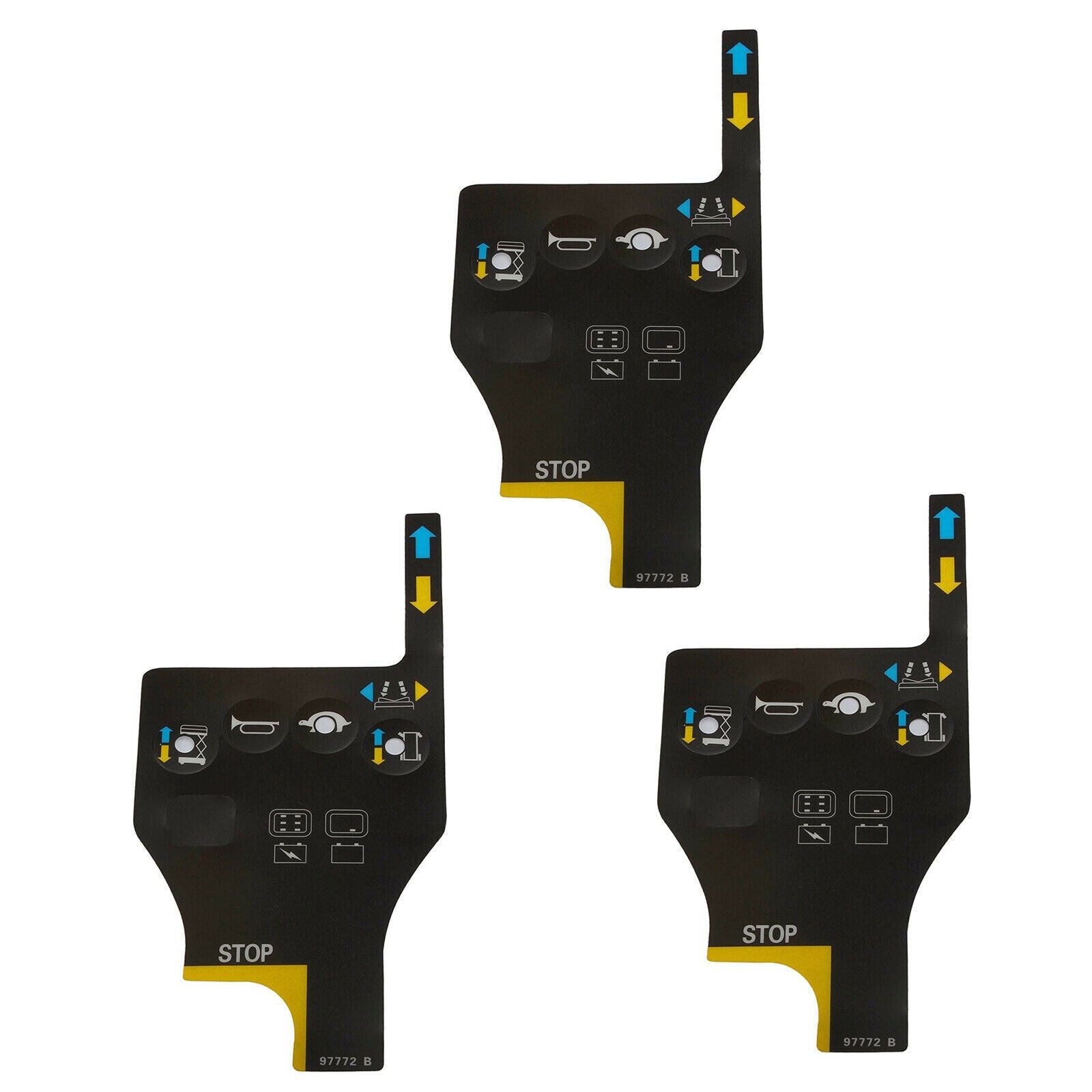 3PCS Control Box Overlay/Decal 97772 97772GT For Genie GS-2668 GS-3268 GS-3246