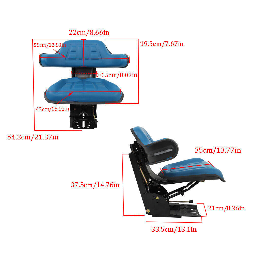 Blue Tractor Suspension Seat For Ford /New Holland 4000 5000 5600 5610 5900 5910