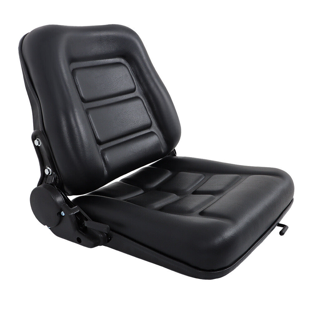 Adjustable Backrest Slide PVC Leather Suspension Forklift Tractor Seat US