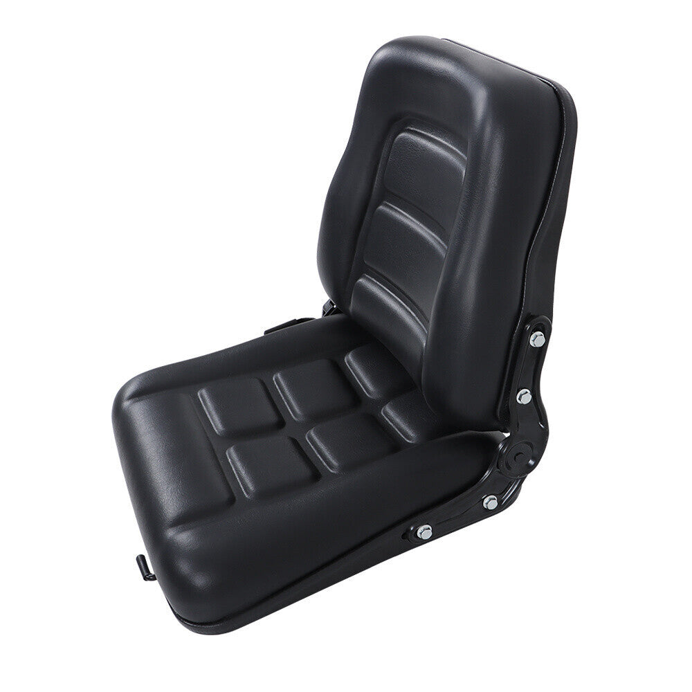 Adjustable Backrest Slide PVC Leather Suspension Forklift Tractor Seat US