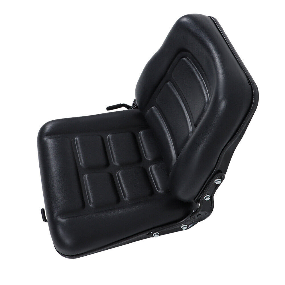 Adjustable Backrest Slide PVC Leather Suspension Forklift Tractor Seat US