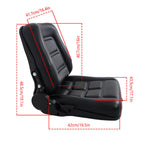 Adjustable Backrest Slide PVC Leather Suspension Forklift Tractor Seat US