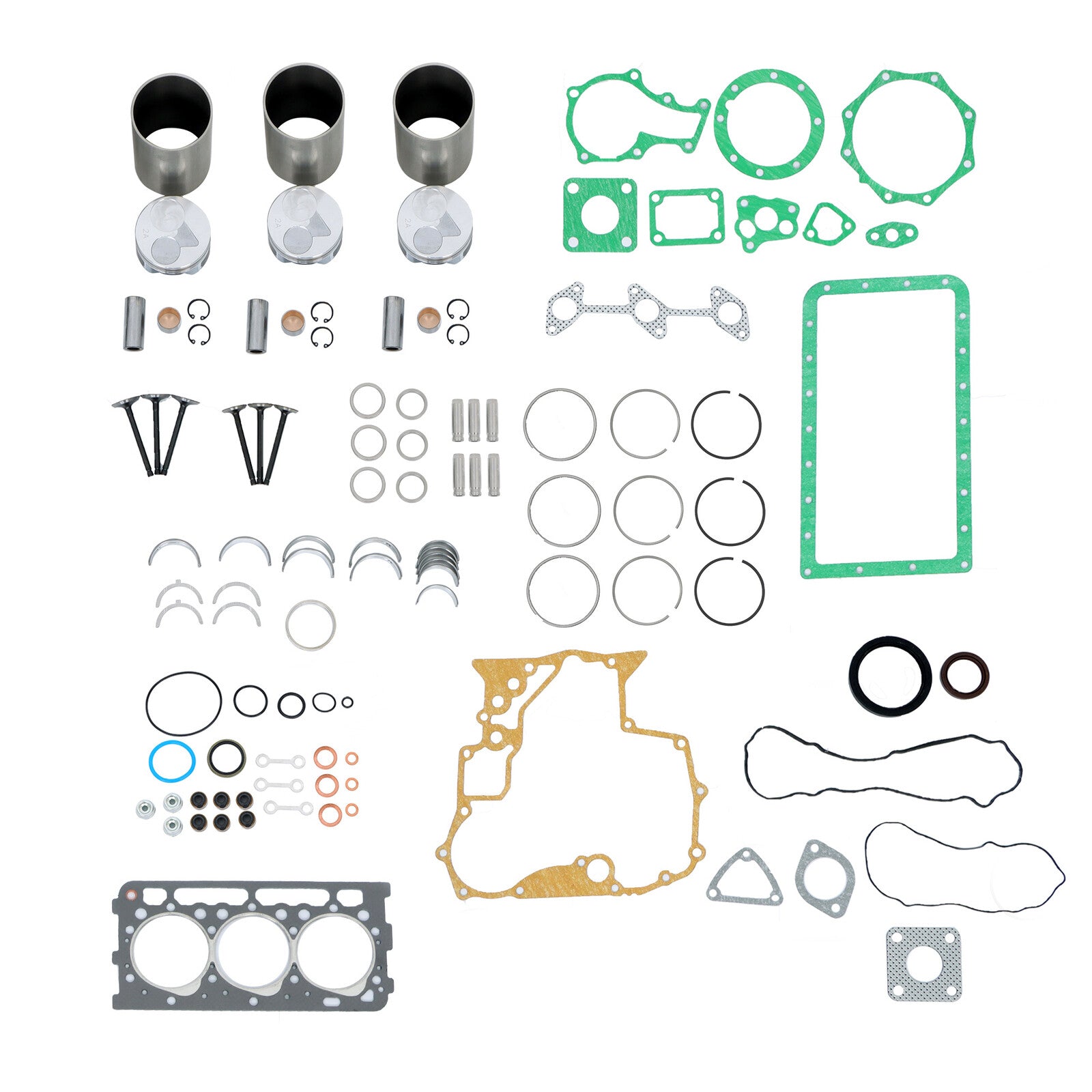 Overhaul Rebuild Kit 3 Cylinders For Kubota D902 Engine RTV900G RTV900G9