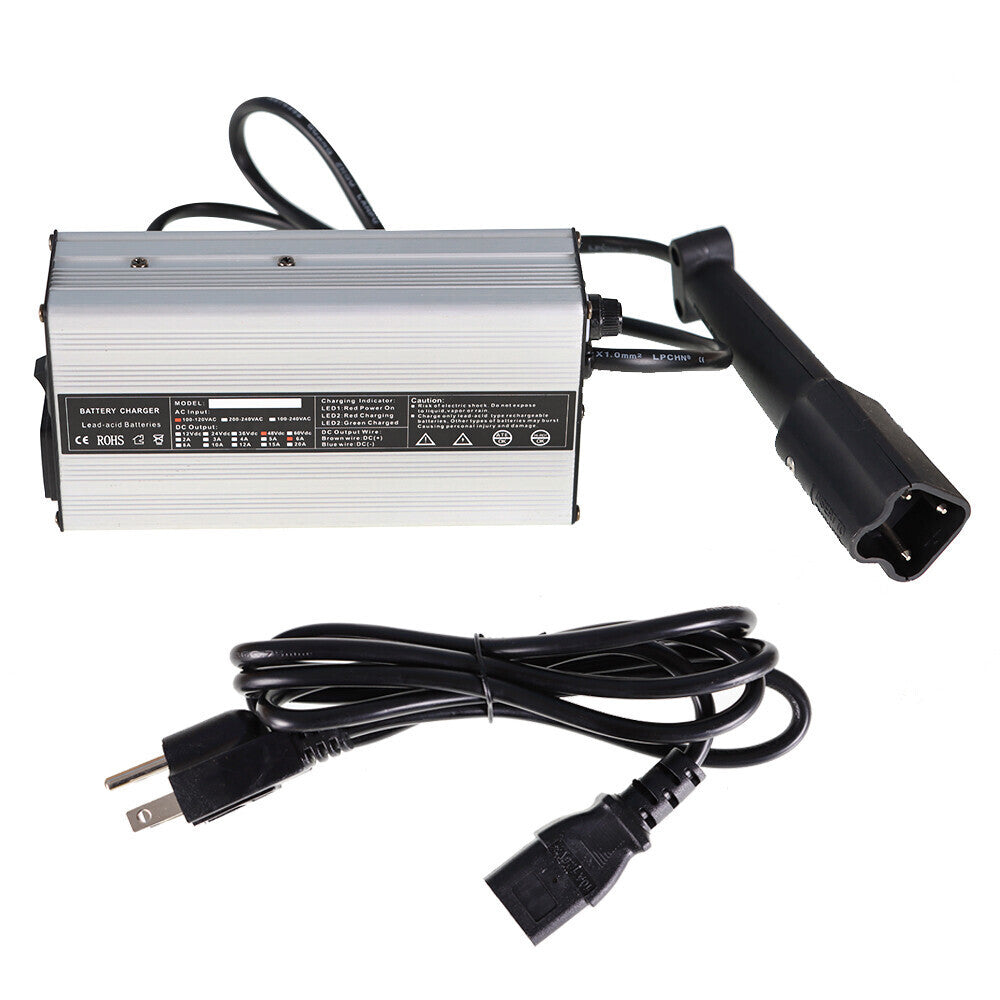 Battery Charger 48V 48 VOLT 6A 3 PIN For 2007-Up Yamaha Golf Cart Drive G29