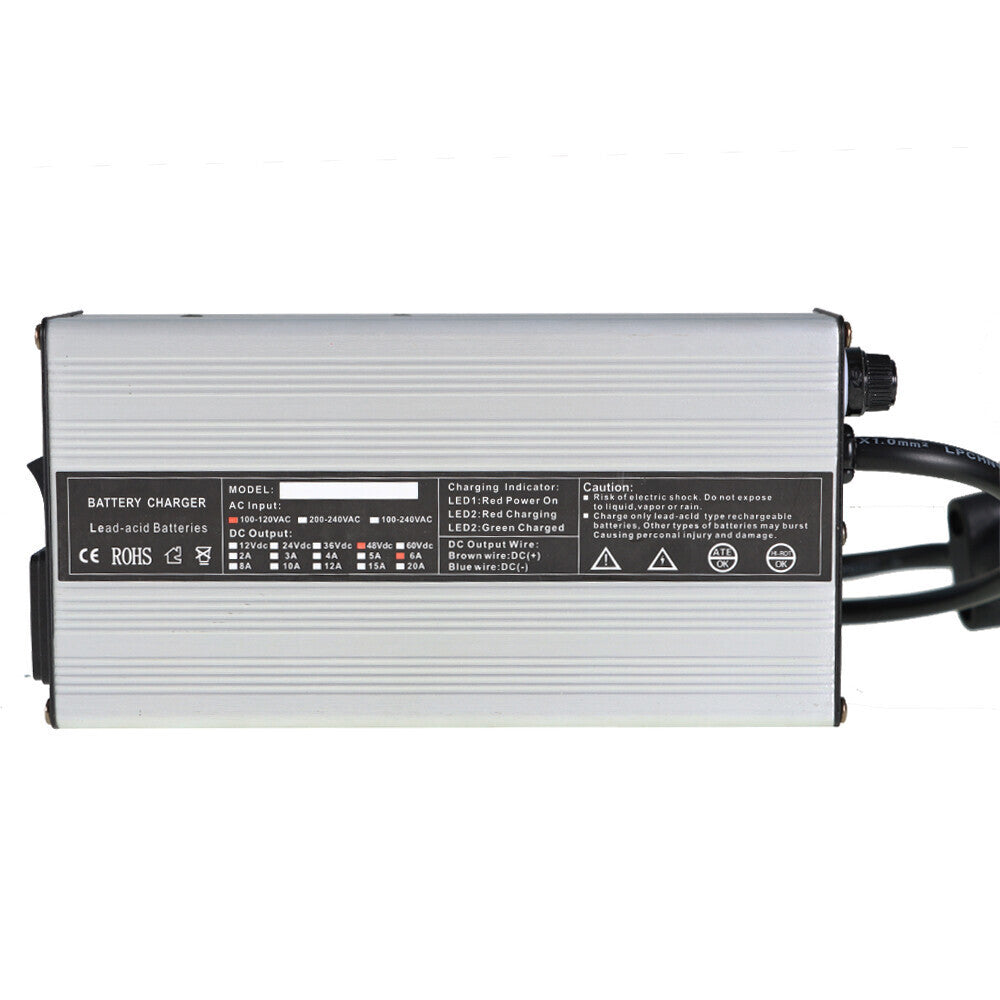 Battery Charger 48V 48 VOLT 6A 3 PIN For 2007-Up Yamaha Golf Cart Drive G29